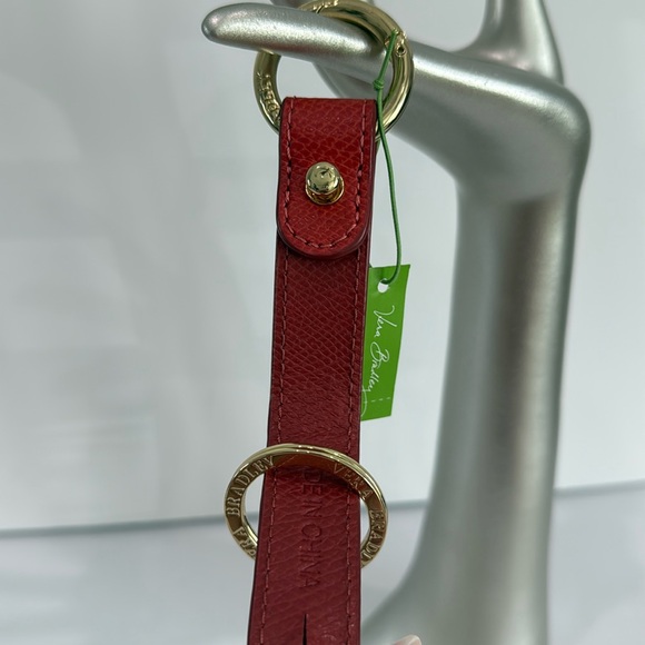 Vera Bradley Twice as Nice Keychain Leather Burnt Orange - Picture 4 of 5